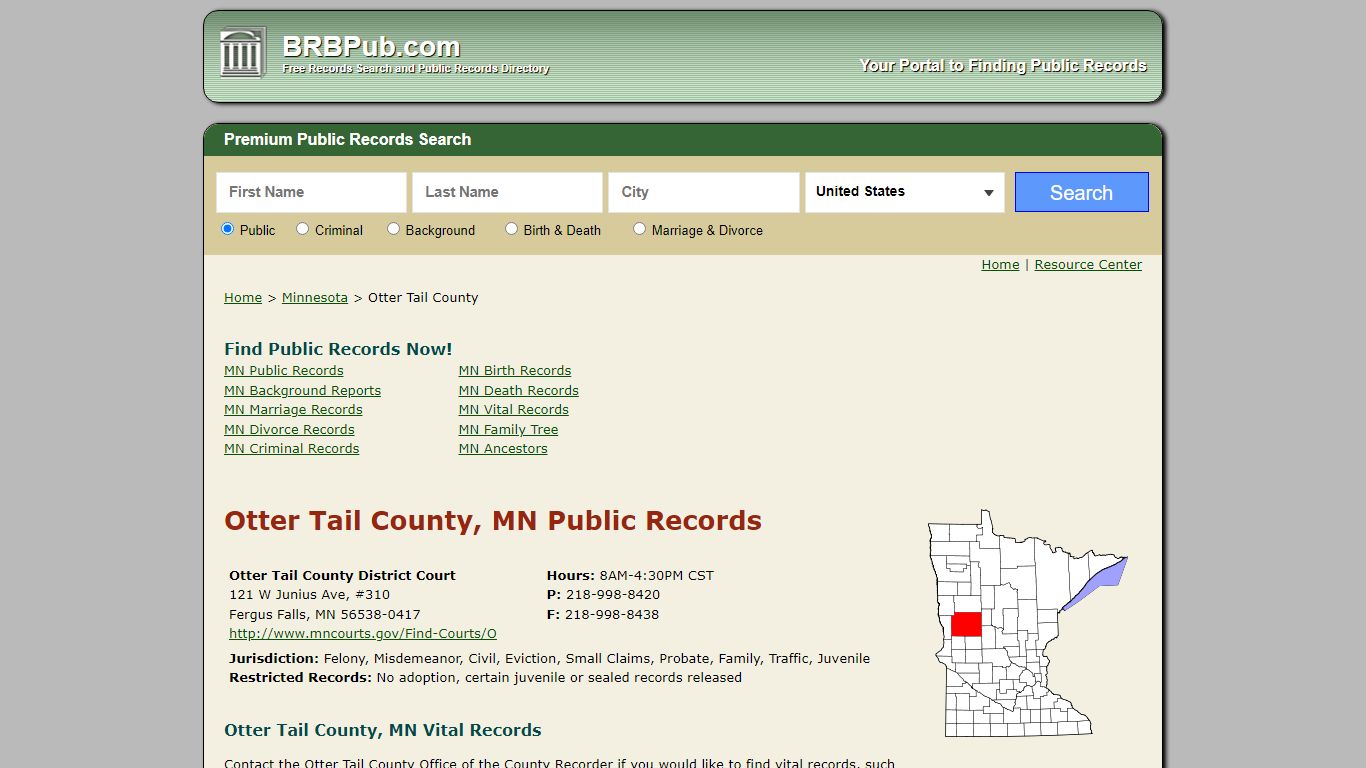 Otter Tail County Public Records | Search Minnesota ...